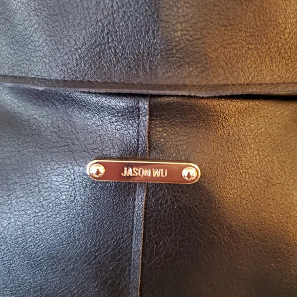 Jason Wu Black Faux Leather Button Jacket - Picture 5 of 8